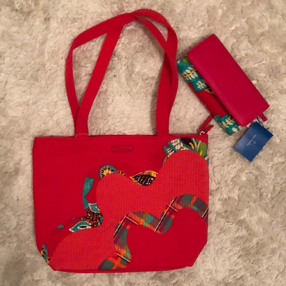 Vera Bradley tote/purse w matching Audrey wallet
